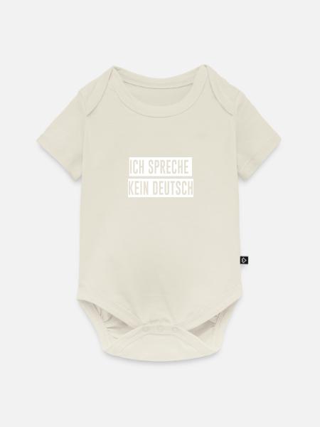 Spreche ich kein Deutsch - Baby Premium Kurzarmbody - Naturweiß