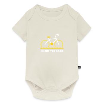 Bicycle Logo Quote Share The Road - Baby Premium short-sleeve bodysuit - off white - Front