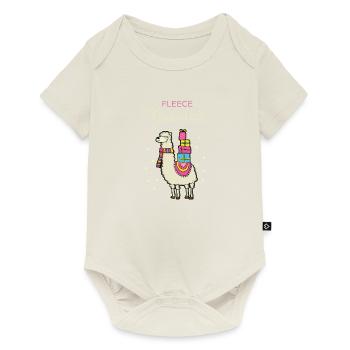 Noël drôle de lama disant le cadeau d'amant animal - Body à manches courtes Premium Bébé - blanc cassé - Devant