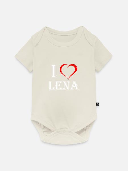 Lena - Baby Premium Kurzarmbody - Naturweiß