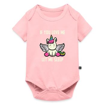 Funny unicorn saying sleepyhead girl gift - Baby Premium short-sleeve bodysuit - rose - Front