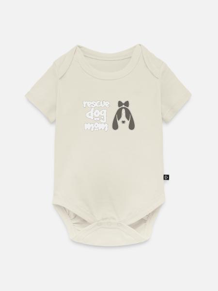 Rettungshund Mama - Baby Premium Kurzarmbody - Naturweiß