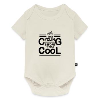 Je faisais du vélo avant que ce soit cool - dit vélo - Body à manches courtes Premium Bébé - blanc cassé - Devant