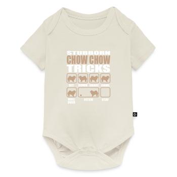 Stubborn Chow Chow Tricks design - Baby Premium short-sleeve bodysuit - off white - Front