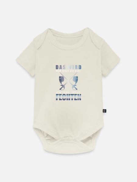 Fechten - Baby Premium Kurzarmbody - Naturweiß