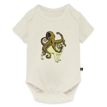 Carlin rencontre pieuvre - Body à manches courtes Premium Bébé - blanc cassé - Devant