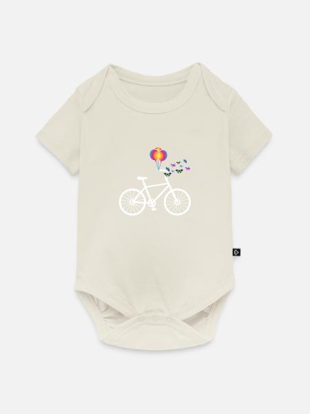 bicycle - Baby Premium short-sleeve bodysuit - off white