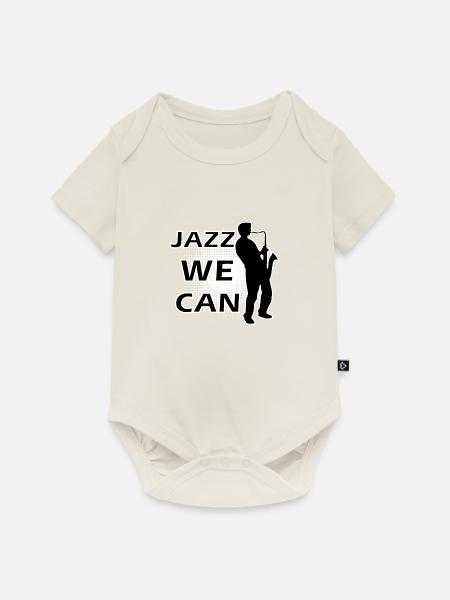 Jazz - Baby Premium Kurzarmbody - Naturweiß