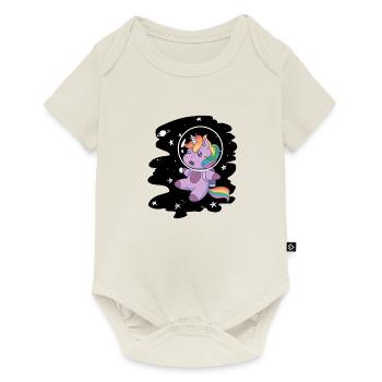 Vereinigungsgeschenk für Unicorns Weltmeisterschaft - Baby Premium Kurzarmbody - Naturweiß - Vorne
