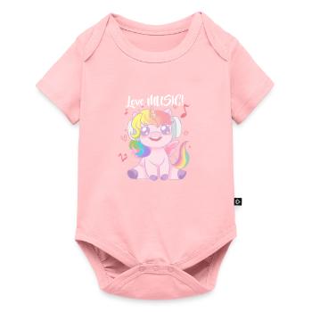 Cadeau d'unification pour les fans de licorne - Musique - Body à manches courtes Premium Bébé - rose - Devant