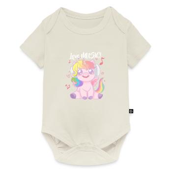 Unification gift for unicorn fans - Music - Baby Premium short-sleeve bodysuit - off white - Front