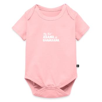 Mon meilleur Asana est Shavasana, présent, anniversaire - Body à manches courtes Premium Bébé - rose - Devant