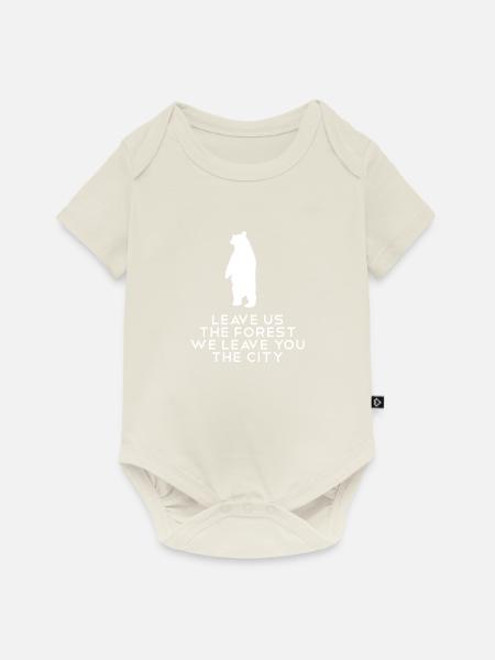 Braunbär Eisbär stehender Bär - Baby Premium Kurzarmbody - Naturweiß