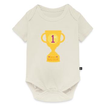 Coupe Cup meilleure soeur - Body à manches courtes Premium Bébé - blanc cassé - Devant