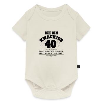 40. Geburtstag - Baby Premium Kurzarmbody - Naturweiß - Vorne