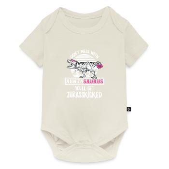 aunta saurus - Baby Premium Kurzarmbody - Naturweiß - Vorne