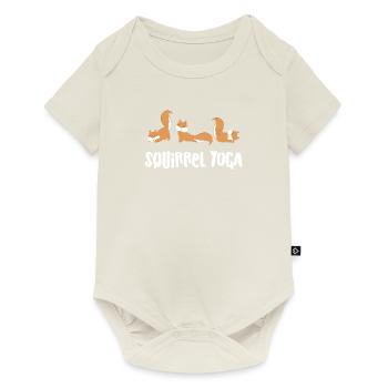 Eichhörnchen – Eichhörnchenfan – Yoga - Lustig - Baby Premium Kurzarmbody - Naturweiß - Vorne