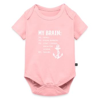 navigation à voile - Body à manches courtes Premium Bébé - rose - Devant
