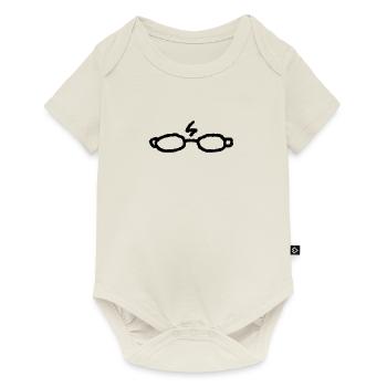 Glasses with lightning magic magic gift cool - Baby Premium short-sleeve bodysuit - off white - Front