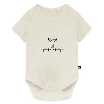 weight training - Baby Premium short-sleeve bodysuit - off white - Front