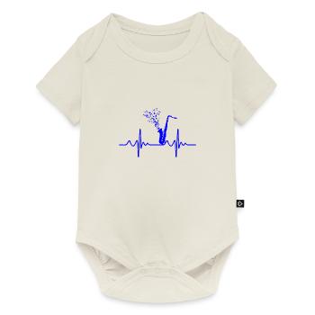 Saxophon - Baby Premium Kurzarmbody - Naturweiß - Vorne