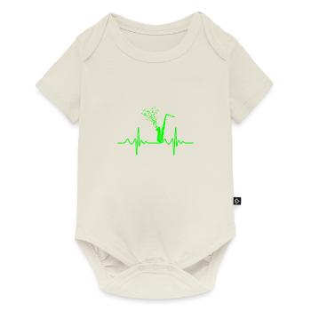 Saxophon - Baby Premium Kurzarmbody - Naturweiß - Vorne