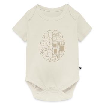 Cyborg cérébral Intelligence artificielle du futur - Body à manches courtes Premium Bébé - blanc cassé - Devant