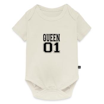 Queen 01 Queen King Couple Gift in Love Love - Baby Premium short-sleeve bodysuit - off white - Front
