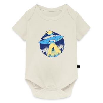 ufo - Baby Premium Kurzarmbody - Naturweiß - Vorne