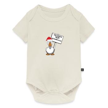 Nous disons non pour Noël - Tshirt rigolo - Body à manches courtes Premium Bébé - blanc cassé - Devant