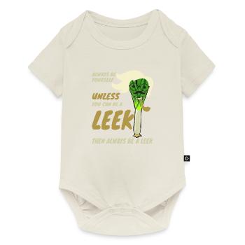 Leek - Baby Premium short-sleeve bodysuit - off white - Front