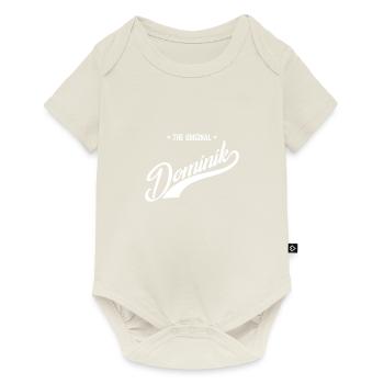 Dominik T-shirt Nom Prénom Enfant Cadeau - Body à manches courtes Premium Bébé - blanc cassé - Devant