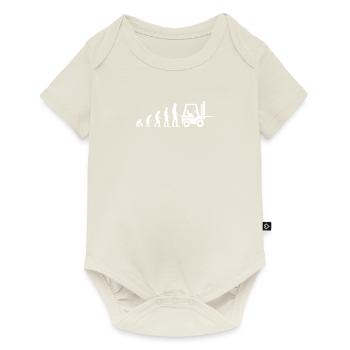 Développement des conducteurs de chariots élévateurs - Drôle - Body à manches courtes Premium Bébé - blanc cassé - Devant
