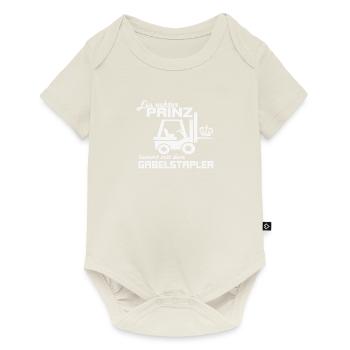 Ein echter Prinz kommt mit dem Gabelstapler - Baby Premium Kurzarmbody - Naturweiß - Vorne