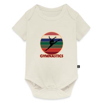Gymnastik Turnen Sportart Kunstturnen Athletik - Baby Premium Kurzarmbody - Naturweiß - Vorne