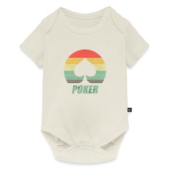 Poker Retro Vintage Sunset Sunrise Oldschool - Baby Premium short-sleeve bodysuit - off white - Front