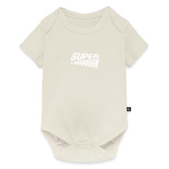 Super Librarian - Baby Premium Kurzarmbody - Naturweiß - Vorne