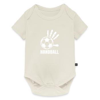 Handball Handballer Handballspieler Geschenk - Baby Premium Kurzarmbody - Naturweiß - Vorne