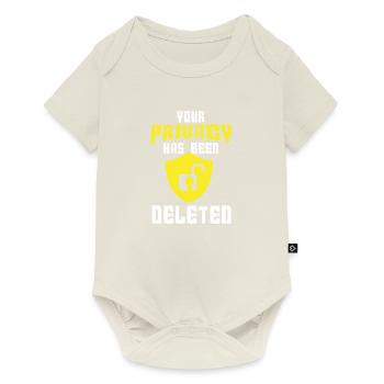 Drôle anti-vie privée Hacker ou Computer Geek cadeau - Body à manches courtes Premium Bébé - blanc cassé - Devant