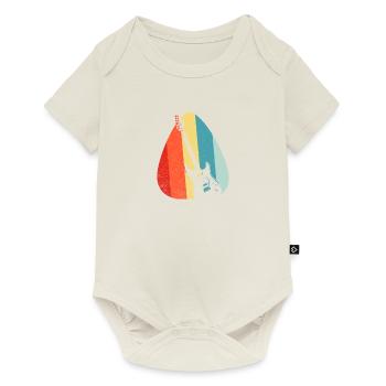 Guitar plectrum retro vintage rock & roll shirt - Baby Premium short-sleeve bodysuit - off white - Front