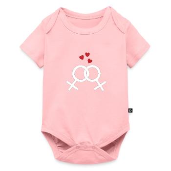 Amour lesbien - Body à manches courtes Premium Bébé - rose - Devant