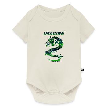 Imagine Fantasy Dragon Tattoo Style Design - Baby Premium short-sleeve bodysuit - off white - Front