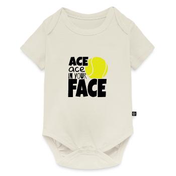 Cadeau de balle de balle de tennis balle de tennis - Body à manches courtes Premium Bébé - blanc cassé - Devant