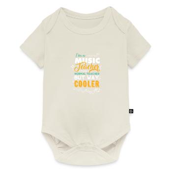 Je suis professeur de musique - Body à manches courtes Premium Bébé - blanc cassé - Devant