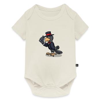 black raven raven crow crows bird - Baby Premium short-sleeve bodysuit - off white - Front