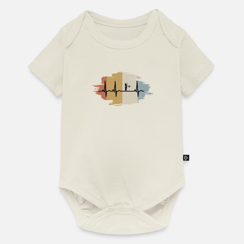 bogenschiessen bogenschuetzeherzschlag ekg vintage - Baby Premium Kurzarmbody - Naturweiß