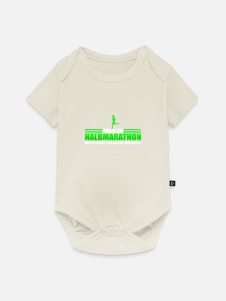 Joggen - Baby Premium Kurzarmbody - Naturweiß