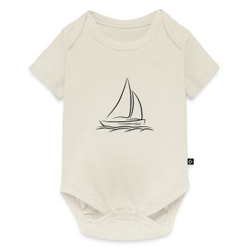 Bateau voilier voilier lac mer navire voile - Body à manches courtes Premium Bébé - blanc cassé - Devant