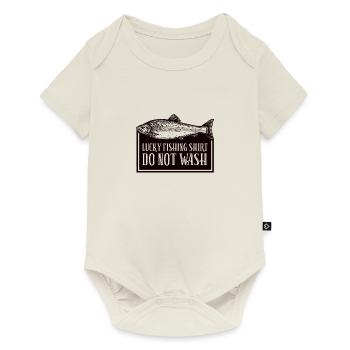 lucky fishing shirt, fishing, fish, fly fishing - Baby Premium short-sleeve bodysuit - off white - Front