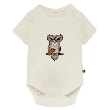 Owl owl barn owl bag gift - Baby Premium short-sleeve bodysuit - off white - Front